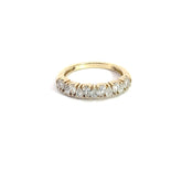14k Yellow Gold 1ct G VS2 Pear Shaped Diamond Wedding and Anniversary Band Size 7